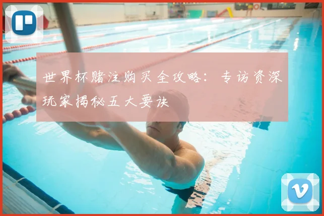 世界杯赌注购买全攻略：专访资深玩家揭秘五大要诀