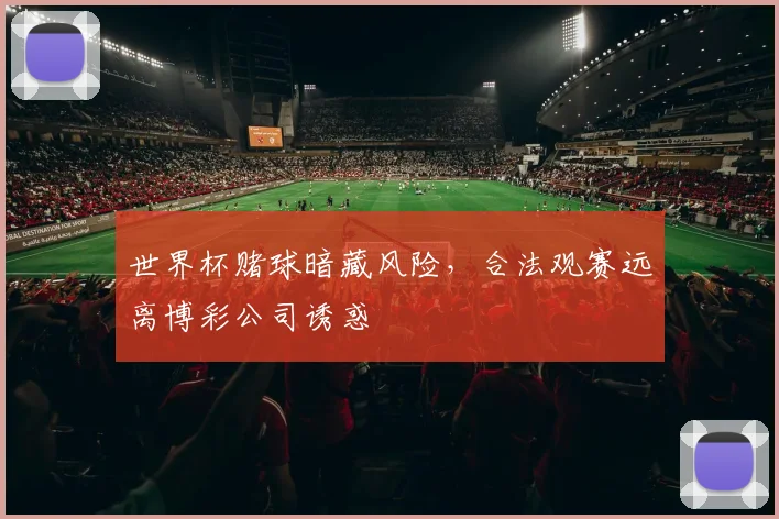 世界杯赌球暗藏风险，合法观赛远离博彩公司诱惑
